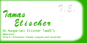 tamas elischer business card